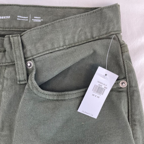 Old Navy Straight Built-in Flex Green Denim Pants Men’s Size 29x32 – New Tag - Picture 7 of 13